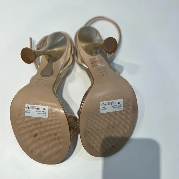 SCHUTZ Metallic Gold Strappy Sandals - Picture 2 of 15